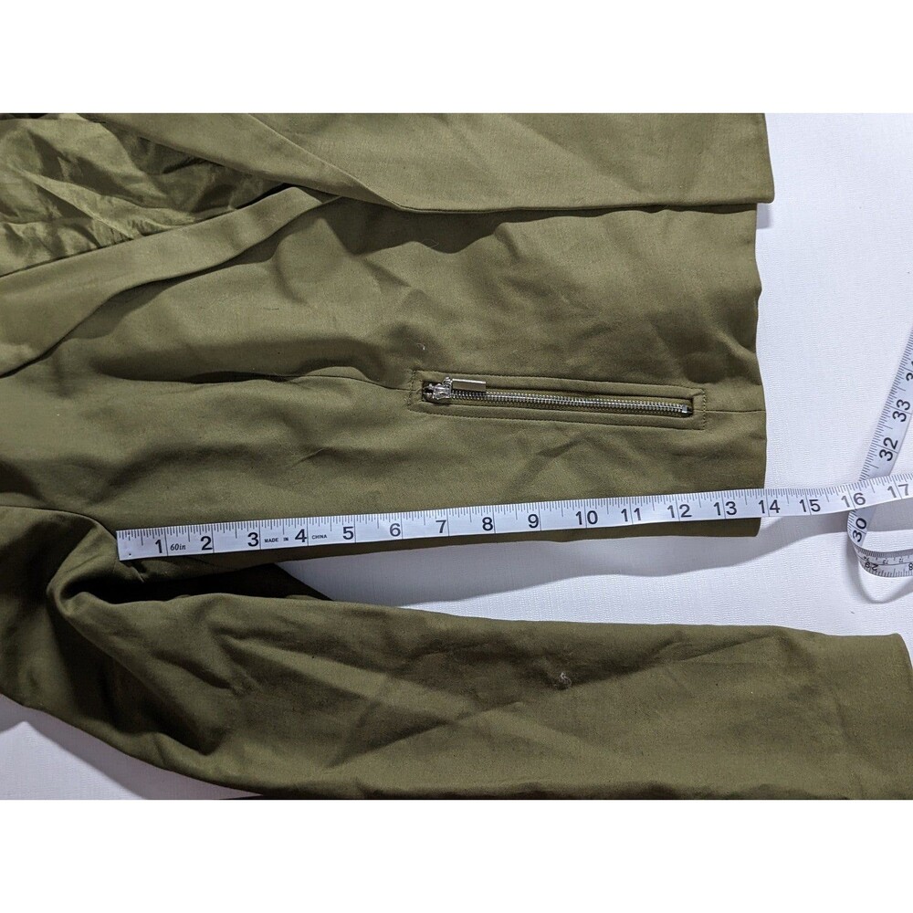 Grace Elements Size 16 Olive Green‎ Open Front Blazer Jacket - Picture 9 of 10